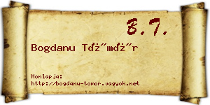 Bogdanu Tömör névjegykártya